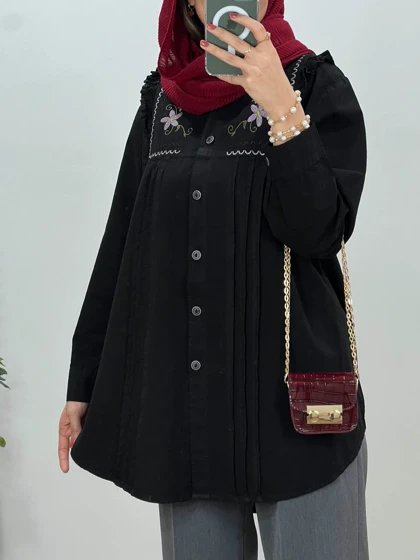 مانتو لینن گلدوزی پوپک (ارسال رایگان)