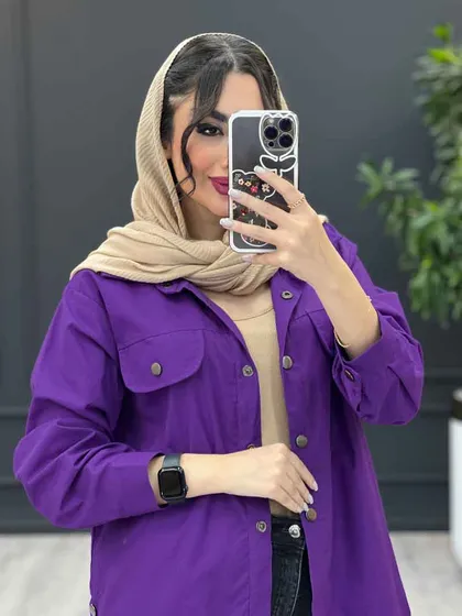 مانتو لینن جیب نما بغل سه دکمه