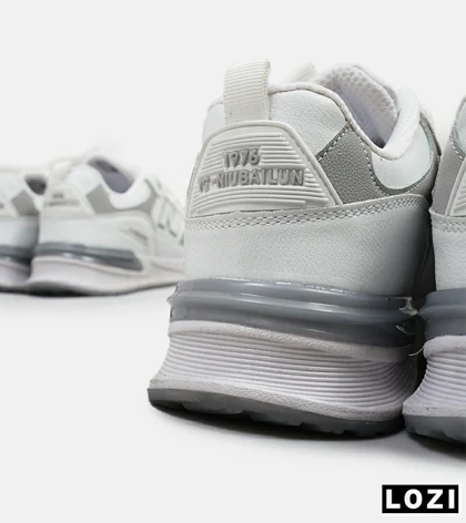کفش کتانی مردانه سفید طوسی NEW BALANCE yg niubailun