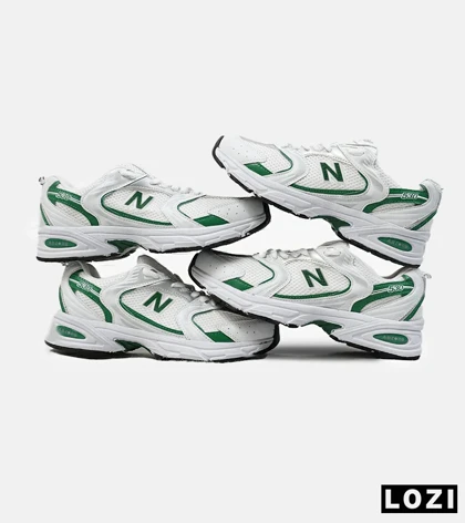 کفش کتانی مردانه و زنانه سفید سبز NEW BALANCE 530