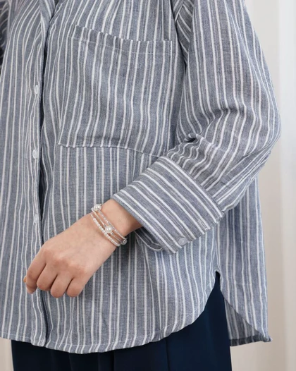 شومیز لینن سودا کد 29655