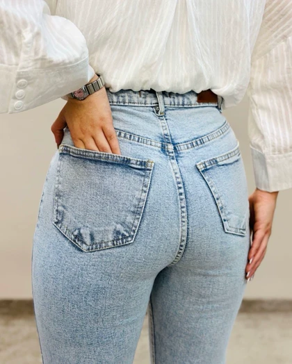 شلوار جین استریت کات کشی آمسو4018/19
