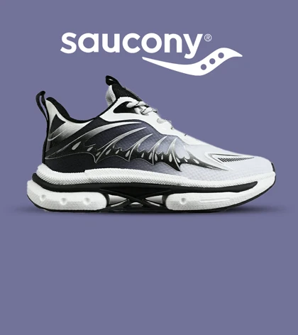 کفش کتانی سفید خاکستری Saucony Revolution مدل 7399