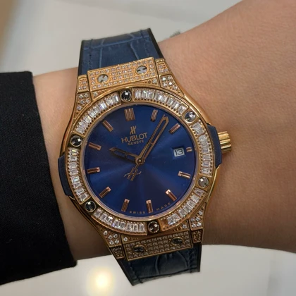 ساعت مچی زنانه هابلوت نگین‌دار Hublot