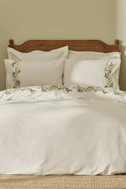 سرویس روتختی دو نفره Karaca Home مدل Nancy پنبه - سفید