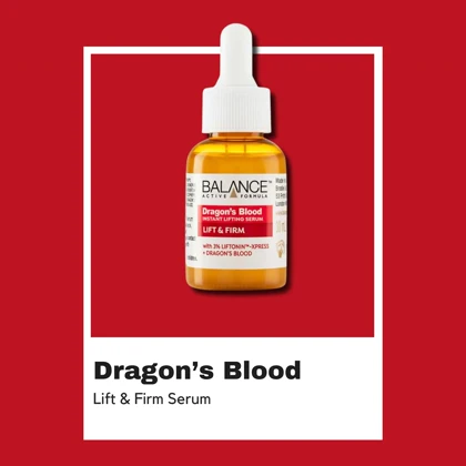 سرم ترمیم‌کننده پوست بالانس, Balance مدل Dragon’s Blood حاوی عصاره گیاه خون اژدها حجم 30 میلی‌لیتر