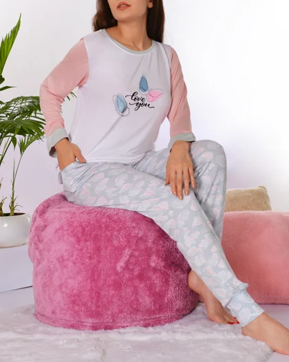 تیشرت و شلوار دوپروانه زنانه