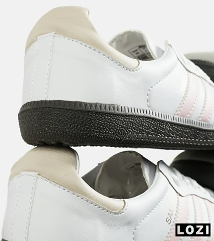 کفش کتانی زنانه سفید صورتی ADIDAS Samba مدل 7304