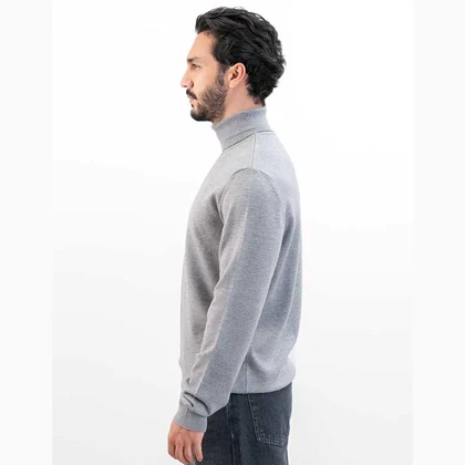 پلیور بافت یقه اسکی اسلیم فیت مردانه - 03252356