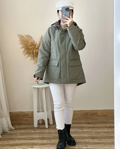 کاپشن کتان آستردار کد 2460