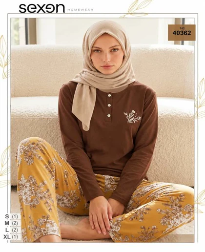 ست بلوز و شلوار سایز نرمال زنانه sexen کد40362
