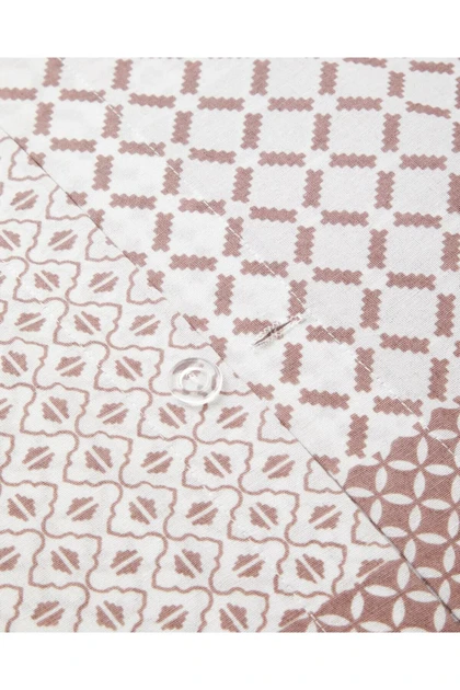 سرویس روتختی دو نفره English Home مدل Chain Patch ملحفه بدون کش پنبه