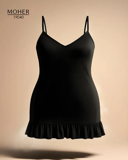 لباس خواب رکابی سایز بزرگ مشکی