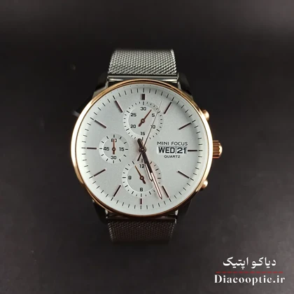 ساعت مچی مردانه اورجینال موتور ژاپن برند مینی فوکوس سه موتور مدل Mf0180G.04 بند حصیری