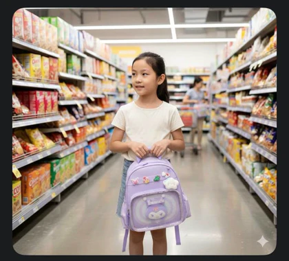 کوله مهد فانتزی عروسک دار وارداتی برند Happy