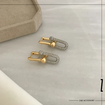 گوشواره تیفانی دو رنگ