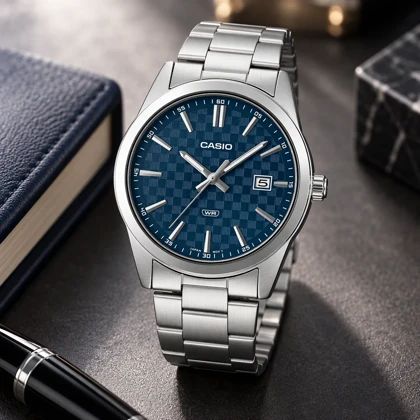 ساعت کاسیو MTP-VD03D-2A2U مردانه سیلور صفحه سرمه ای Casio-11425-G