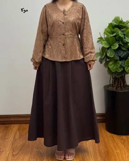 ست شومیز دامن دخترانه دانتل