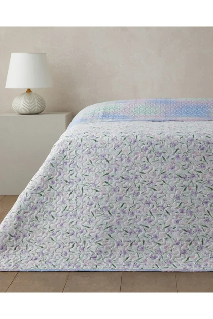 روتختی چندمنظوره یک نفره English Home مدل Viola Bloom پلی‌استر - بنفش