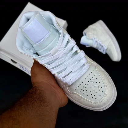 کتانی ویتنامی نایکی ایر جردن وان تریپل وایت ساق‌دار Nike Air Jordan 1 High Triple White