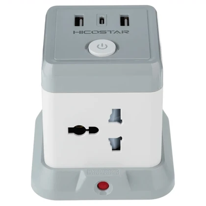 چندراهی برق 4 سوکت 2500 وات، دو USB و دو تایپ سی هایکو استار Hicostar HS-PS321 با کابل دومتری