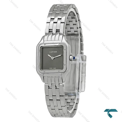 ساعت مچی کارتیه پنته زنانه نقره ای اسمال صفحه طوسی Cartier-8194-L