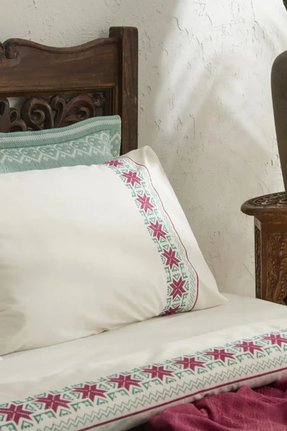 سرویس روتختی دو نفره Karaca Home مدل Gloin پنبه‌ای - بژ