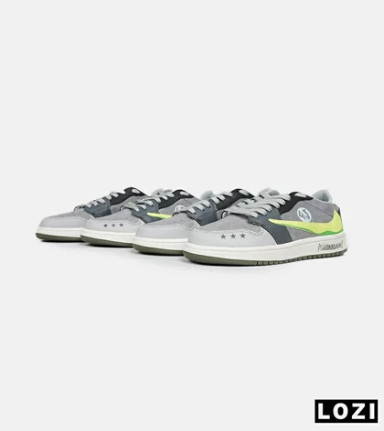 کفش کتانی مردانه طوسی لیمویی NIKE travis scott