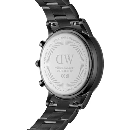 ساعت مردانه دنیل ولینگتون سه موتوره تمام مشکی مدل DW-5428-G