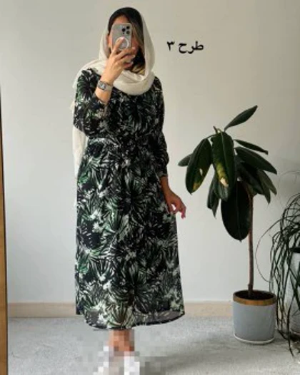 پیراهن حریر ساحلی لادن