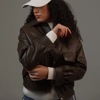 کت پاکتی چرم