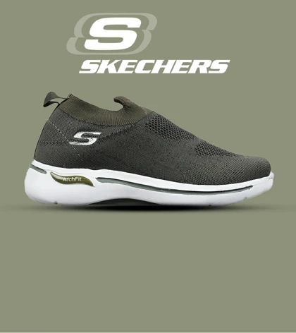 کفش کتانی طبی ورزشی سبز SKECHERS Archfit مدل 8816