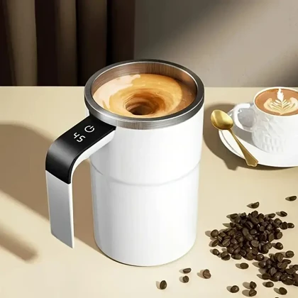 ماگ همزن دار هوشمند با نمایشگر دما auto magnetic stirring cup