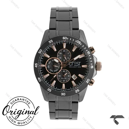ساعت کرست مردانه 6310-3 صفحه مشکی Crest-10950-G