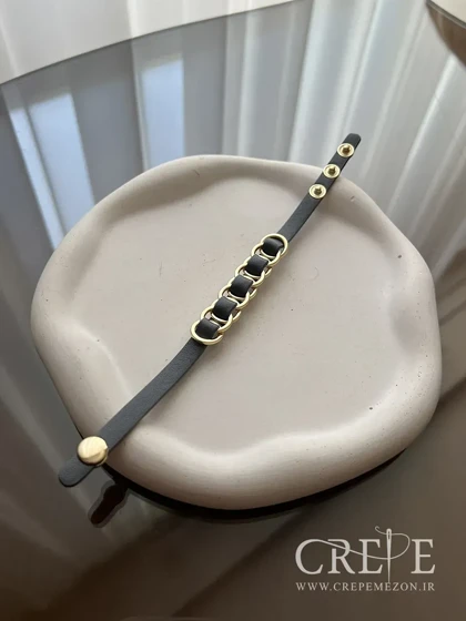 دستبند چرم طرح برند