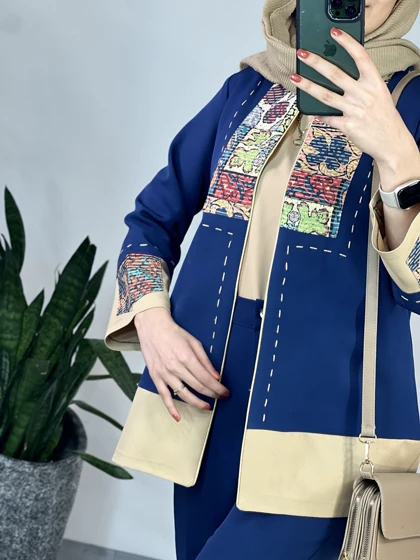 ست کت و شلوار مزونی کوک دوزی