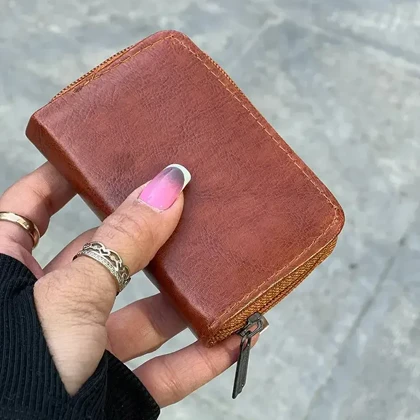 جا کارتی چرمی دور زیپ چرمی MSN14-54