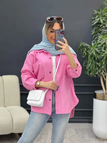مانتو دو جیب زاپ‌دار دنیز