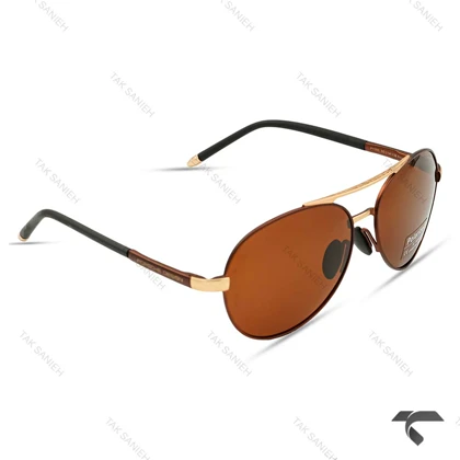 عینک دودی پورشه دیزاین P1095 مردانه یو وی 400 پلاریزه Porsche-9835-G