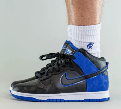 کتانی نایک دانک ساق‌دار بلو کامبو Nike Dunk High Blue Camo