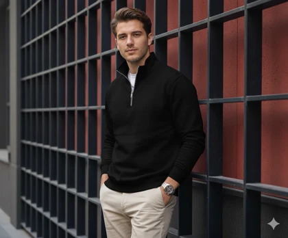 دورس نیم زیپ 3 نخ برش باکس فیت