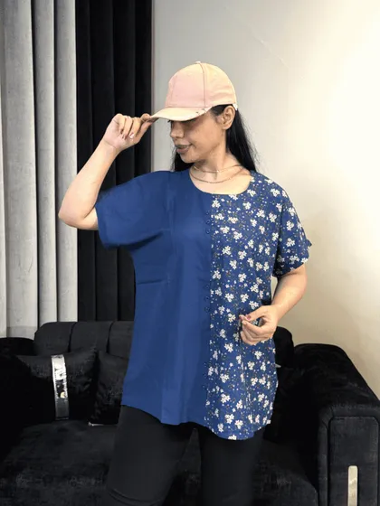 شومیز زنانه طرحدار نخی