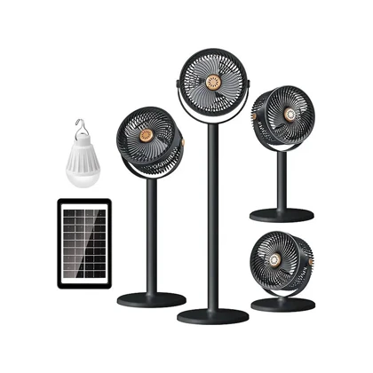 پنکه ایستاده و رومیزی شارژی با پنل خورشیدی مدل FAN S39