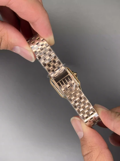 ساعت مچی کارتیه پنتر بند رزگلد دورنگین Cartier Panthere