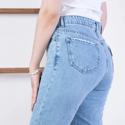 شلوارجین دخترونه مام فیت 14751 ZARA