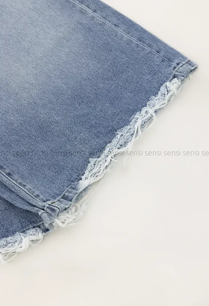 شلوارک جین واید قد 80کد1004174