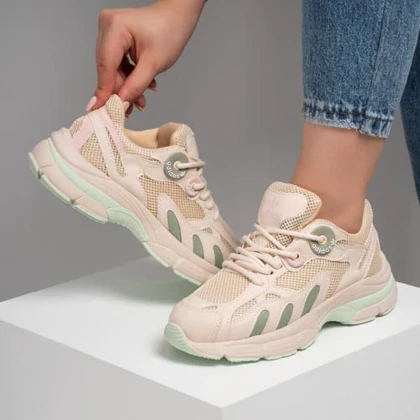 کفش و کتانی زنانه مدل آدیداس ADIDAS رنگ کرم سبز