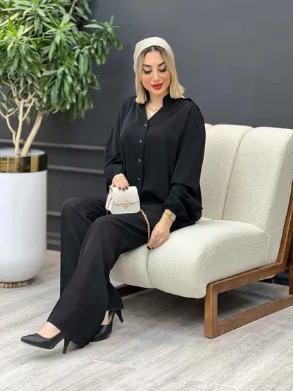 شومیز ساده جلو دکمه