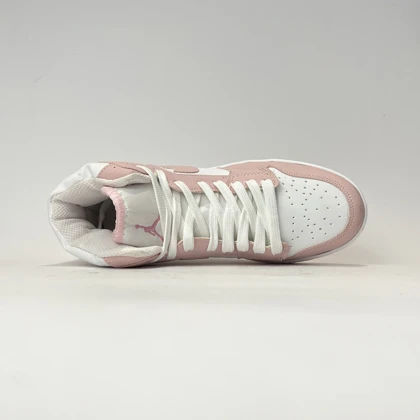 کفش روزمره جردن 1 ساق‌دار صورتی سفید