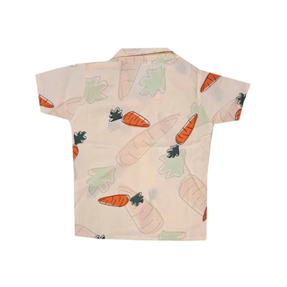 ست پیراهن و شلوار دخترانه مدل هاوایی هویجی کد 2013